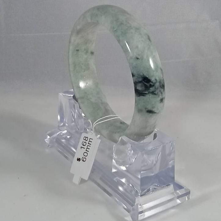 Grade A Natural Jade Bangle with certificate #6270