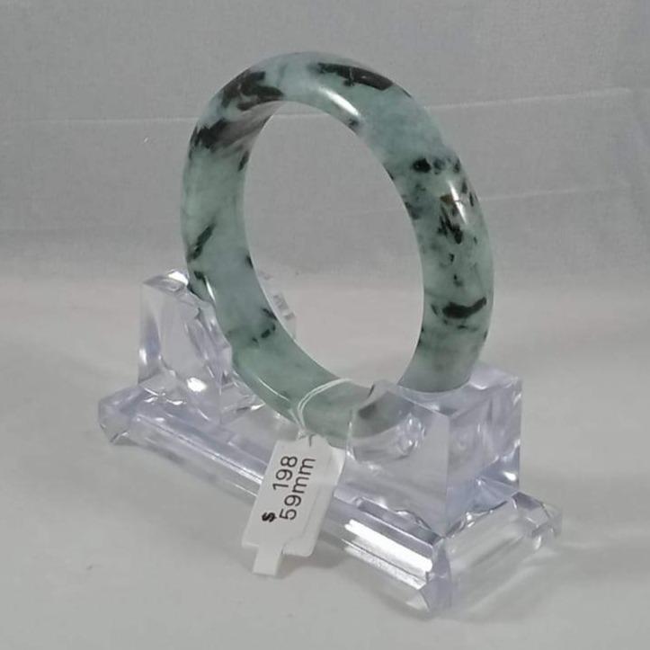 Grade A Natural Jade Bangle with certificate #6271