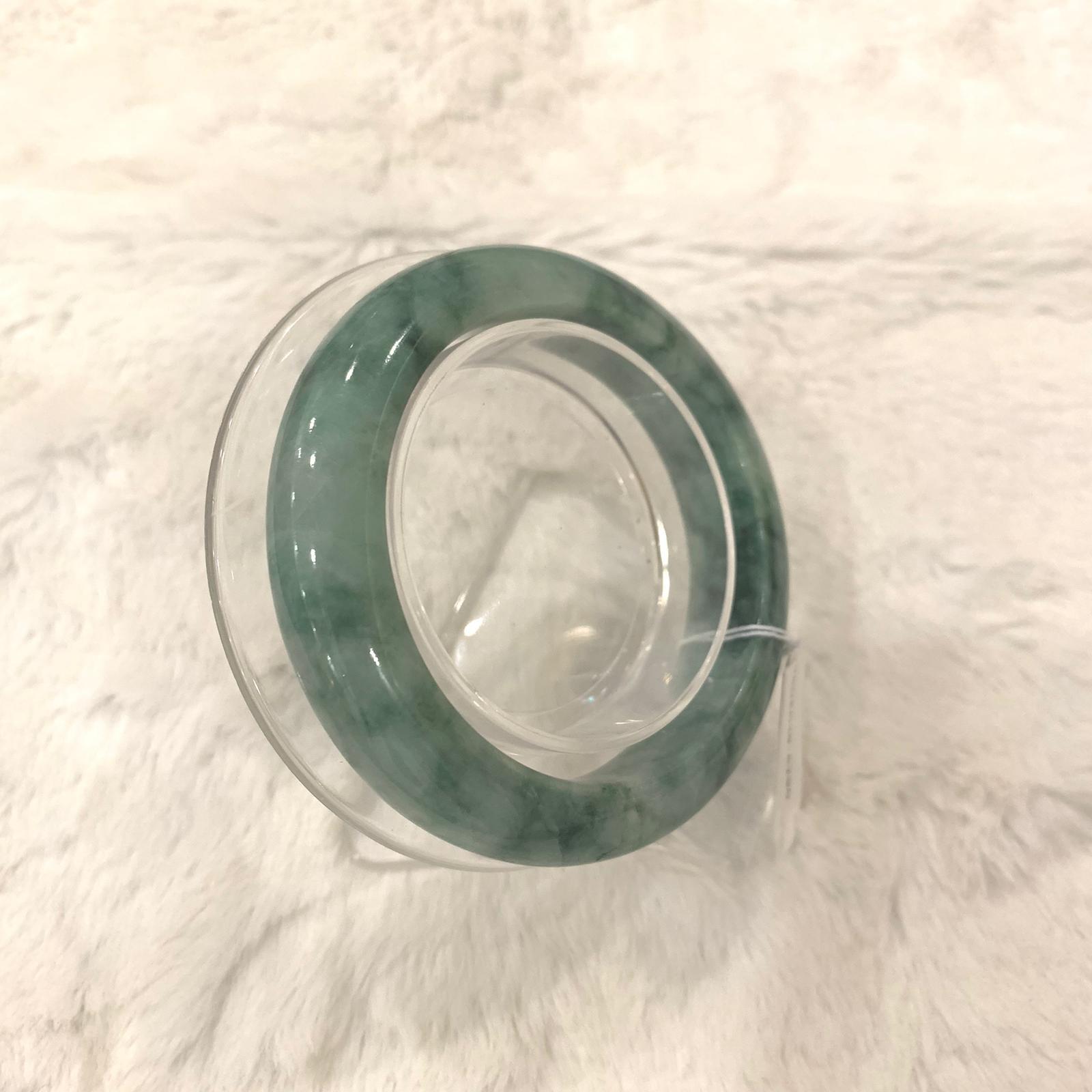 Grade A Natural Jade Bangle with certificate #6290