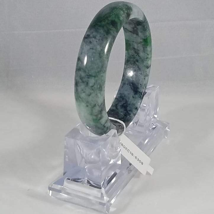 Grade A Natural Jade Bangle with certificate #6309