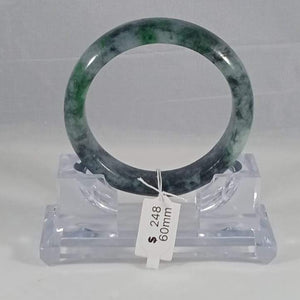 Grade A Natural Jade Bangle with certificate #6309