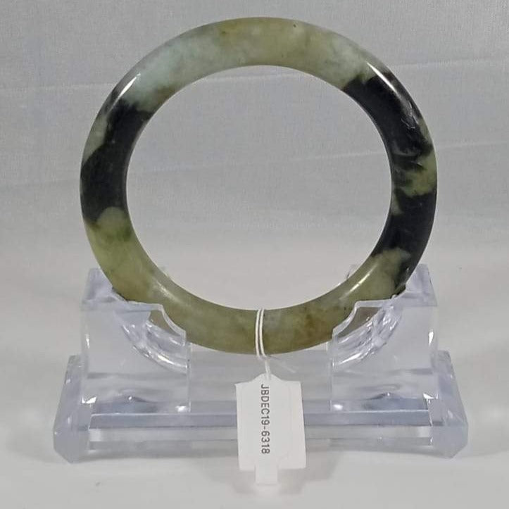 Grade A Natural Jade Bangle with certificate #6318