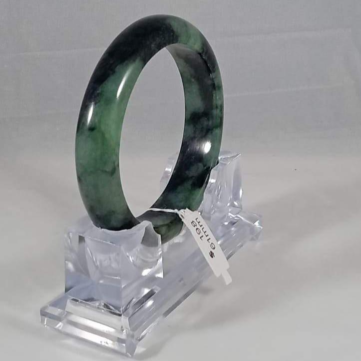Grade A Natural Jade Bangle with certificate #6329