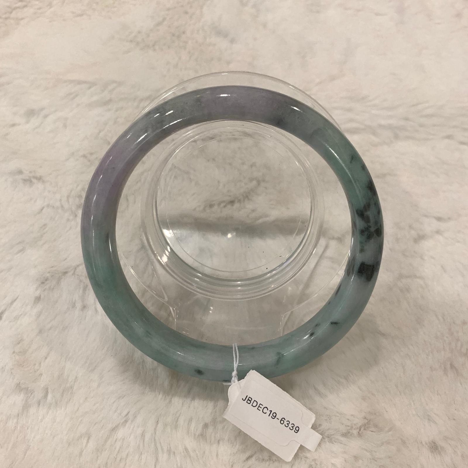 Grade A Natural Jade Bangle with certificate #6339