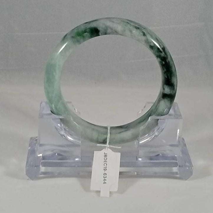 Grade A Natural Jade Bangle with certificate #6344