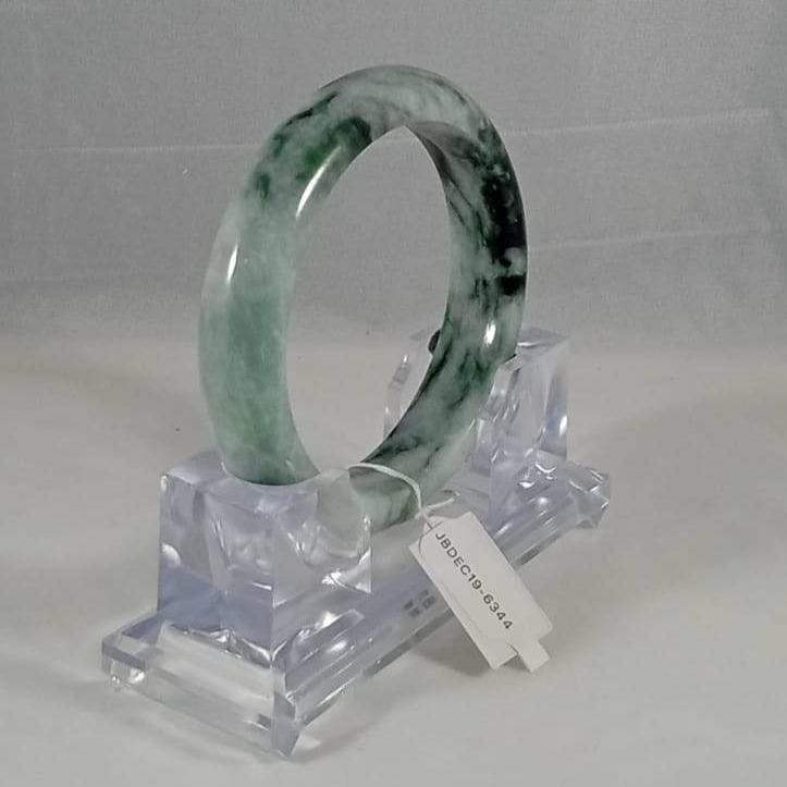 Grade A Natural Jade Bangle with certificate #6344