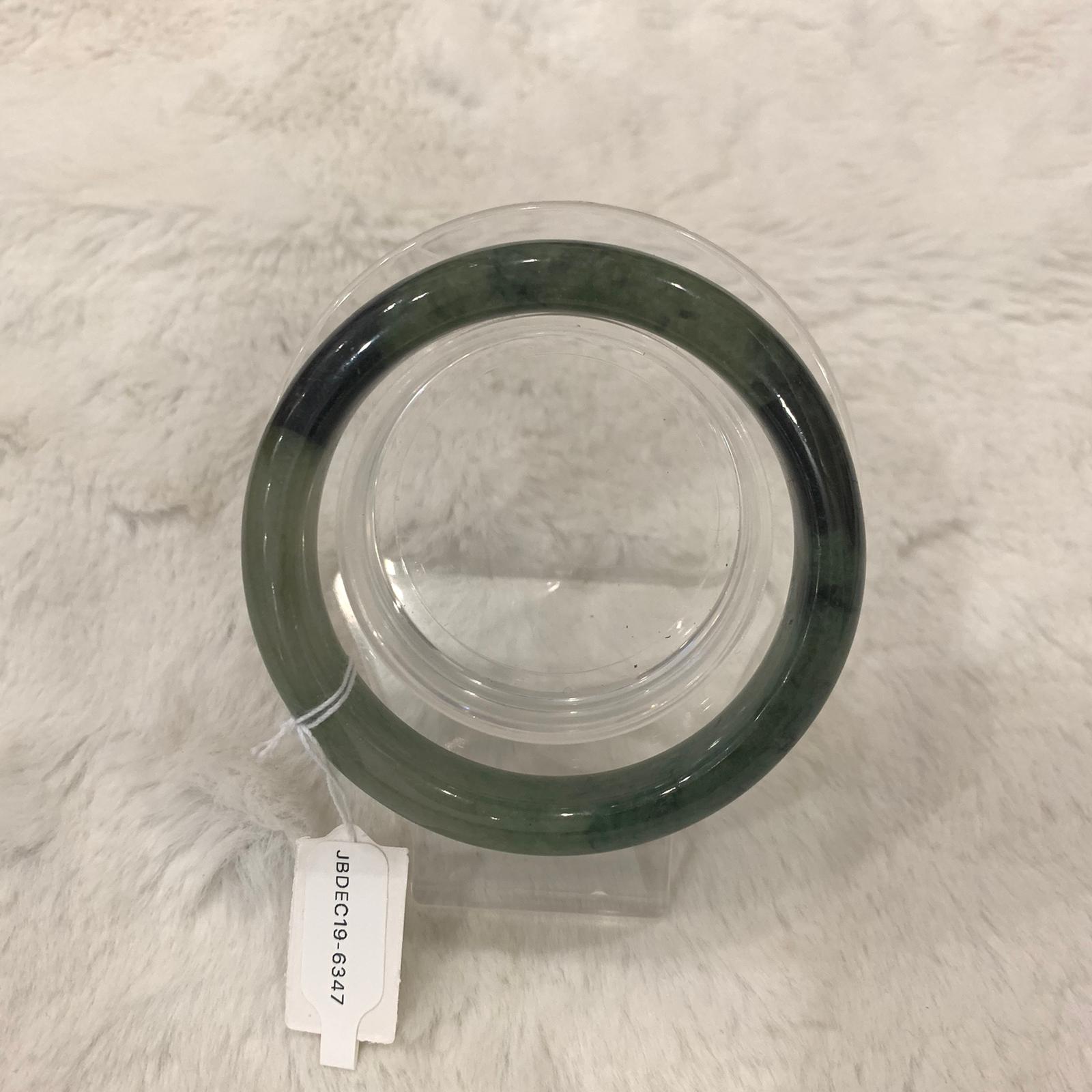 Grade A Natural Jade Bangle with certificate #6347
