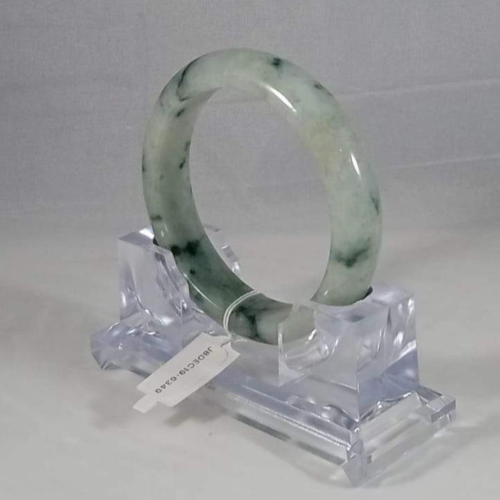 Grade A Natural Jade Bangle with certificate #6349