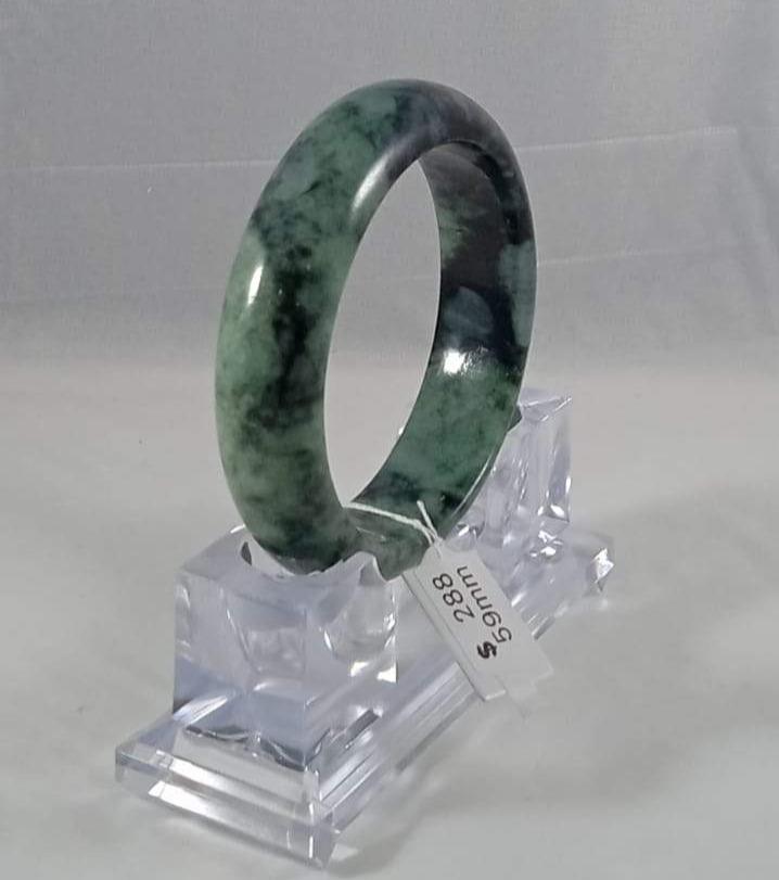 Grade A Natural Jade Bangle with certificate #6364