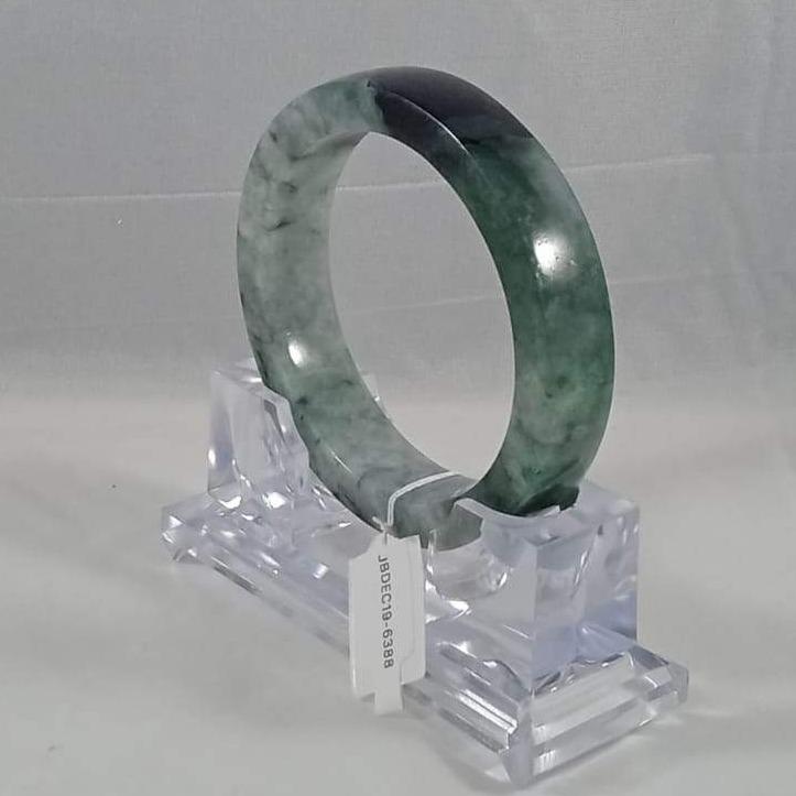 Grade A Natural Jade Bangle with certificate #6388