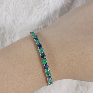 Gold w/ Diamonds & Coloured Stone (DBRBRC-0002)