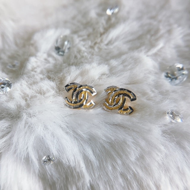 Chanel Inspired Ear Studs (DBREAR-0104) – Designs By Racquel