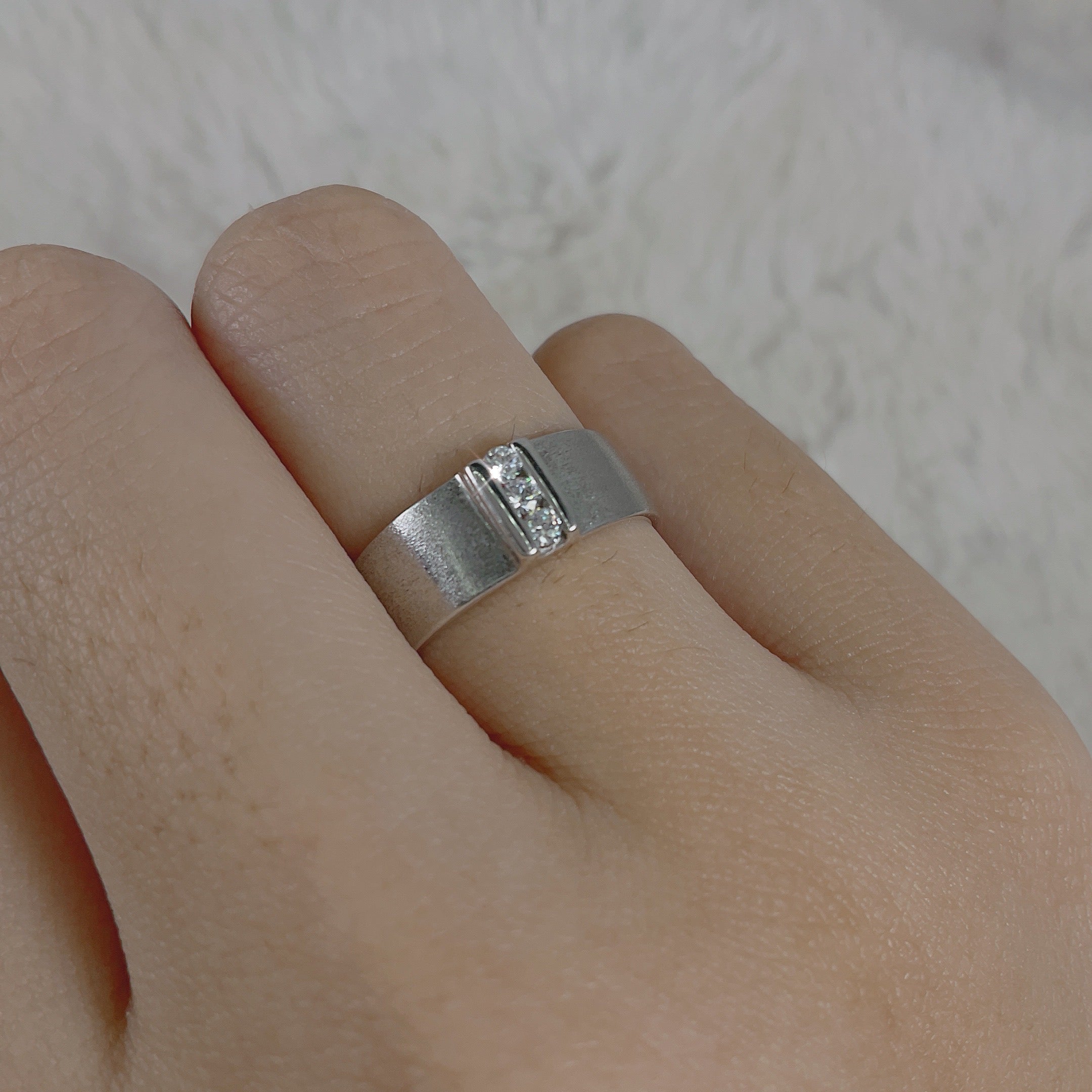 White Gold w/ Diamonds Wedding Bands (DBRWED-0003)