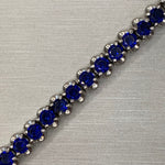 Load image into Gallery viewer, Blue Sapphire Tennis Bracelet
