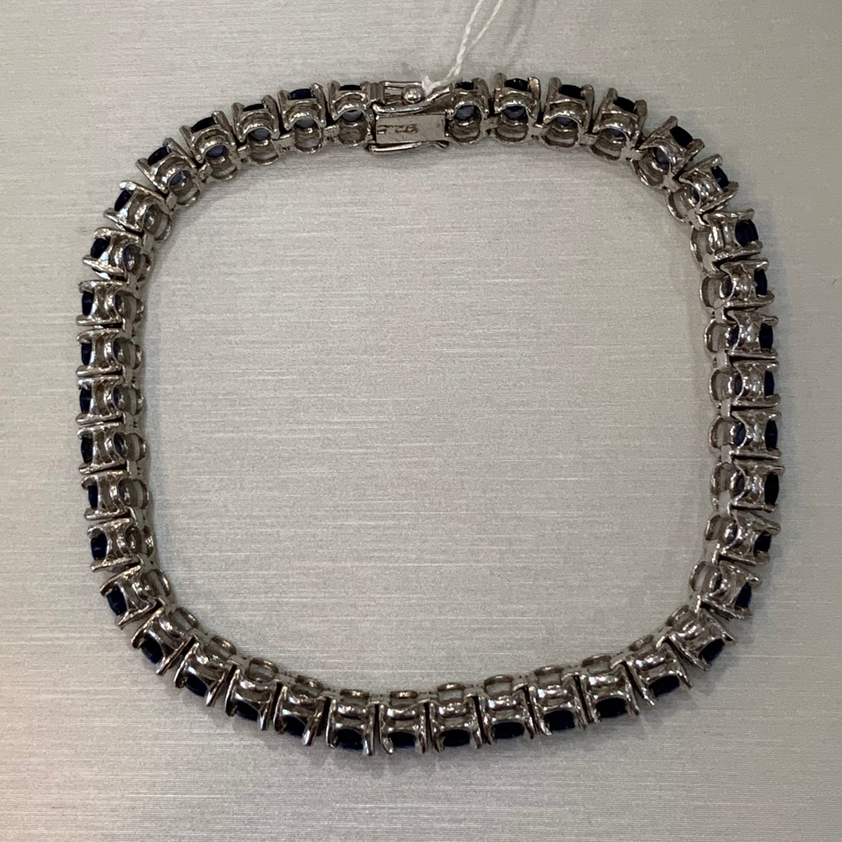 Blue Sapphire Tennis Bracelet