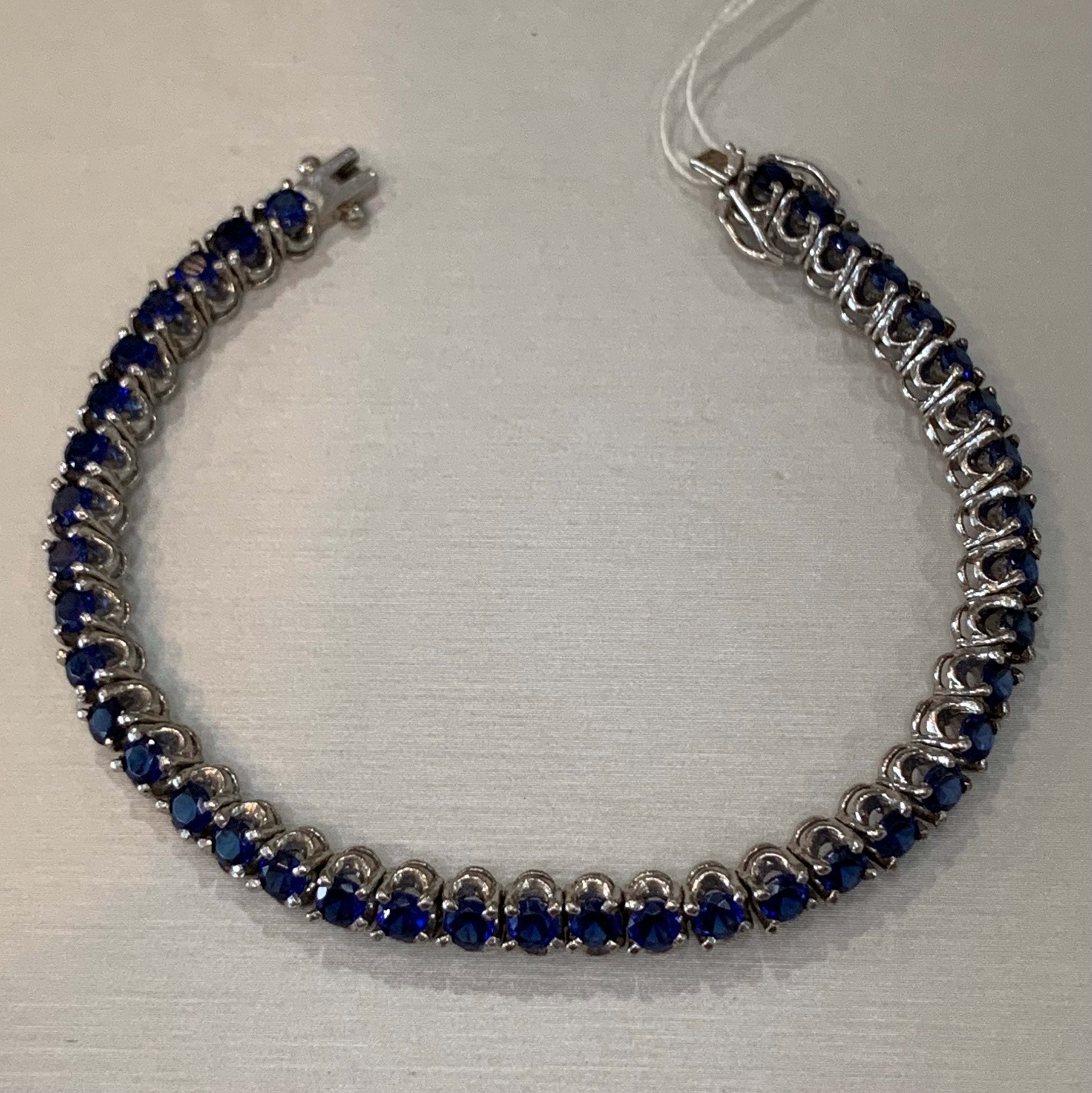 Blue Sapphire Tennis Bracelet
