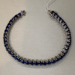 Load image into Gallery viewer, Blue Sapphire Tennis Bracelet
