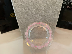 Rose Quartz And Clear Quartz Bracelet (JBB-001)