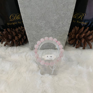 Rose Quartz Bead Bracelet (JBB-0002)