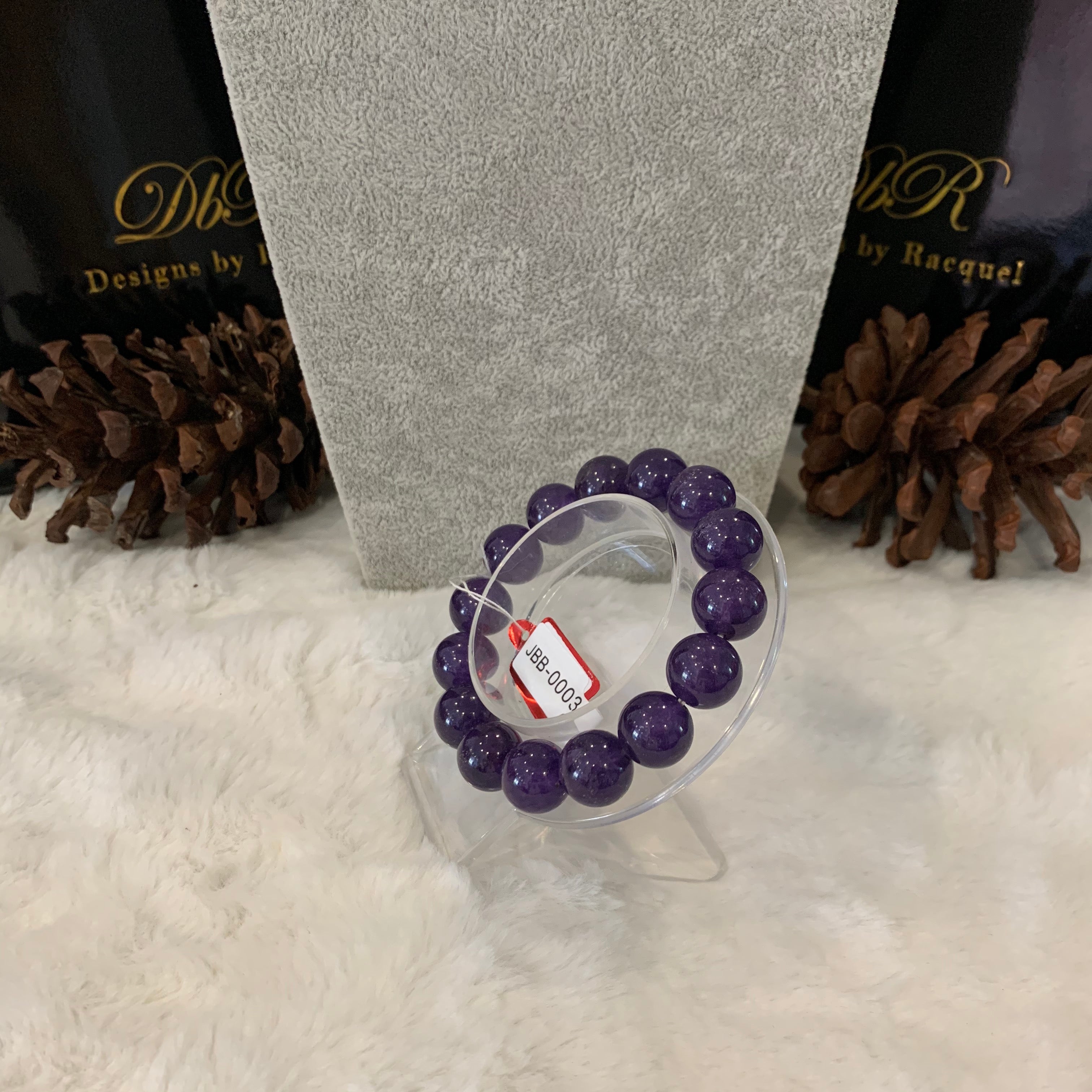 Amethyst Bead Bracelet (JBB-0003)