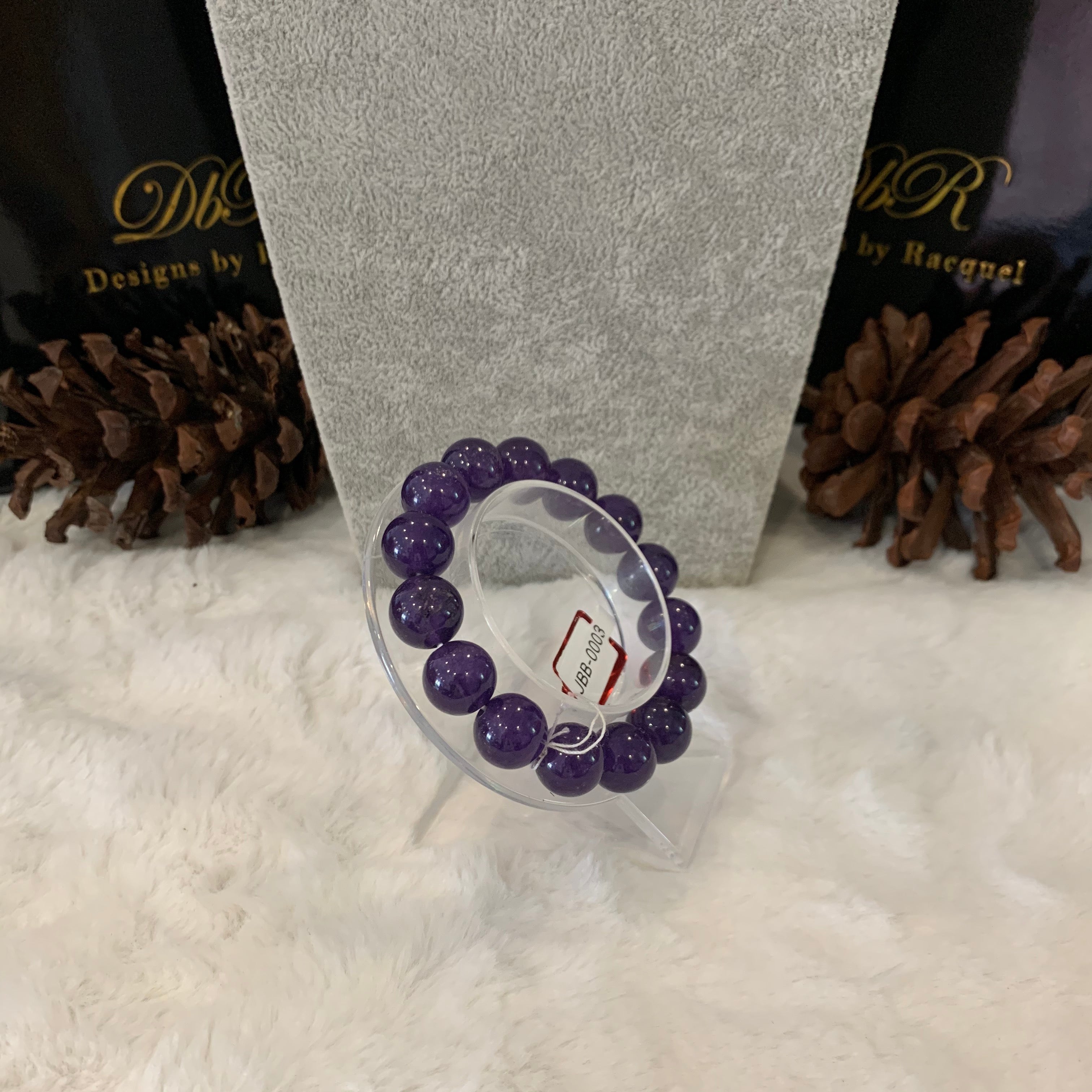 Amethyst Bead Bracelet (JBB-0003)