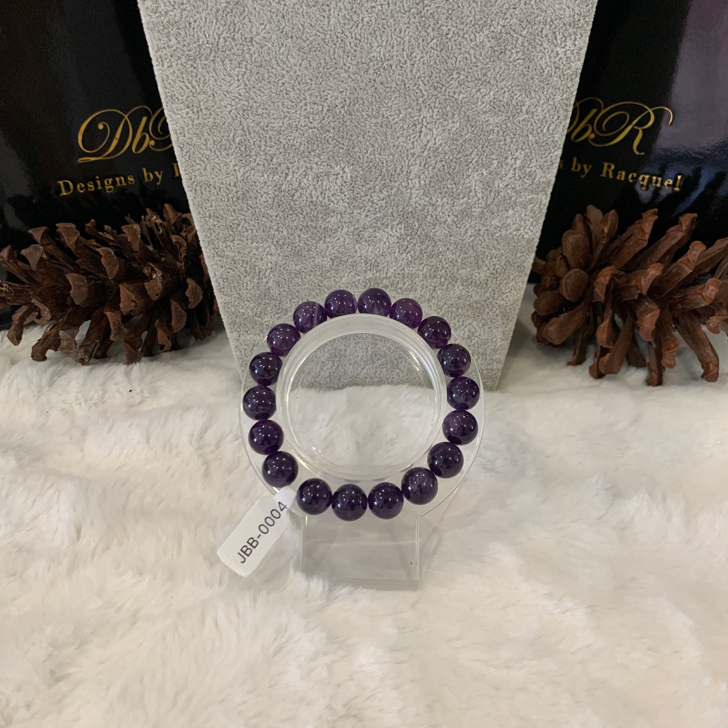 Amethyst Bead Bracelet (JBB-0004)