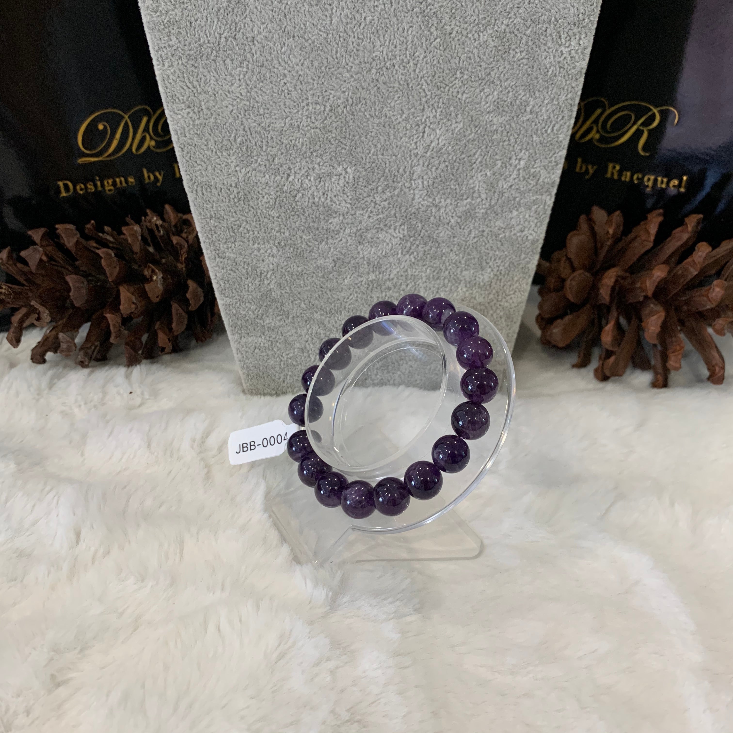 Amethyst Bead Bracelet (JBB-0004)