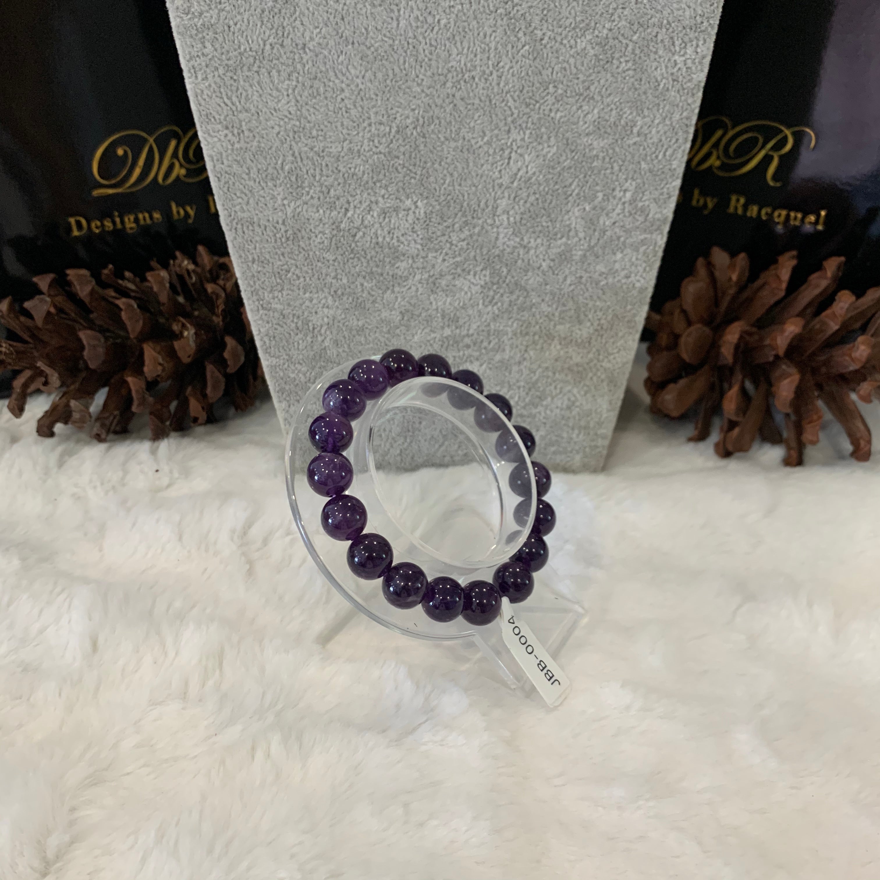 Amethyst Bead Bracelet (JBB-0004)