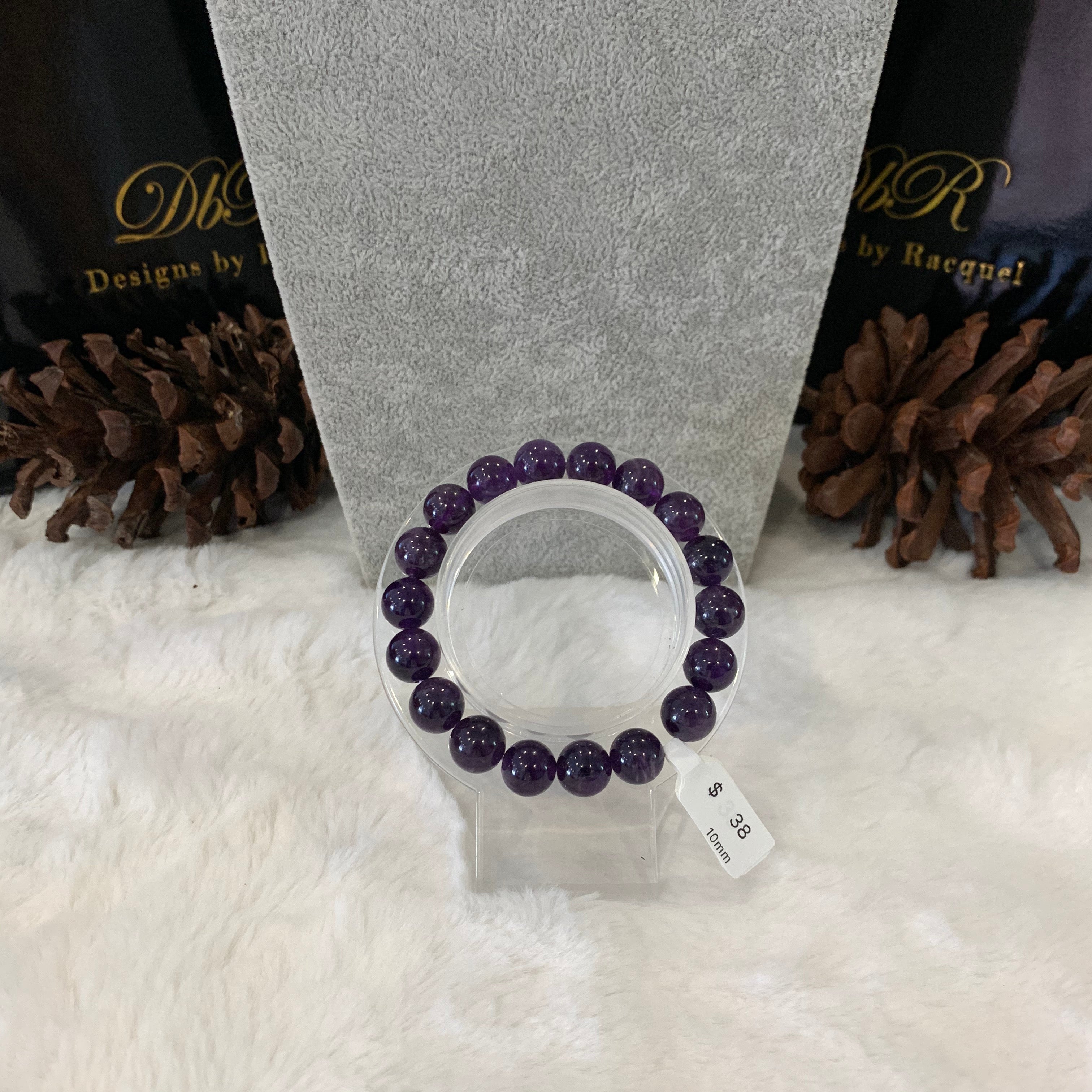 Amethyst Bead Bracelet (JBB-0004)
