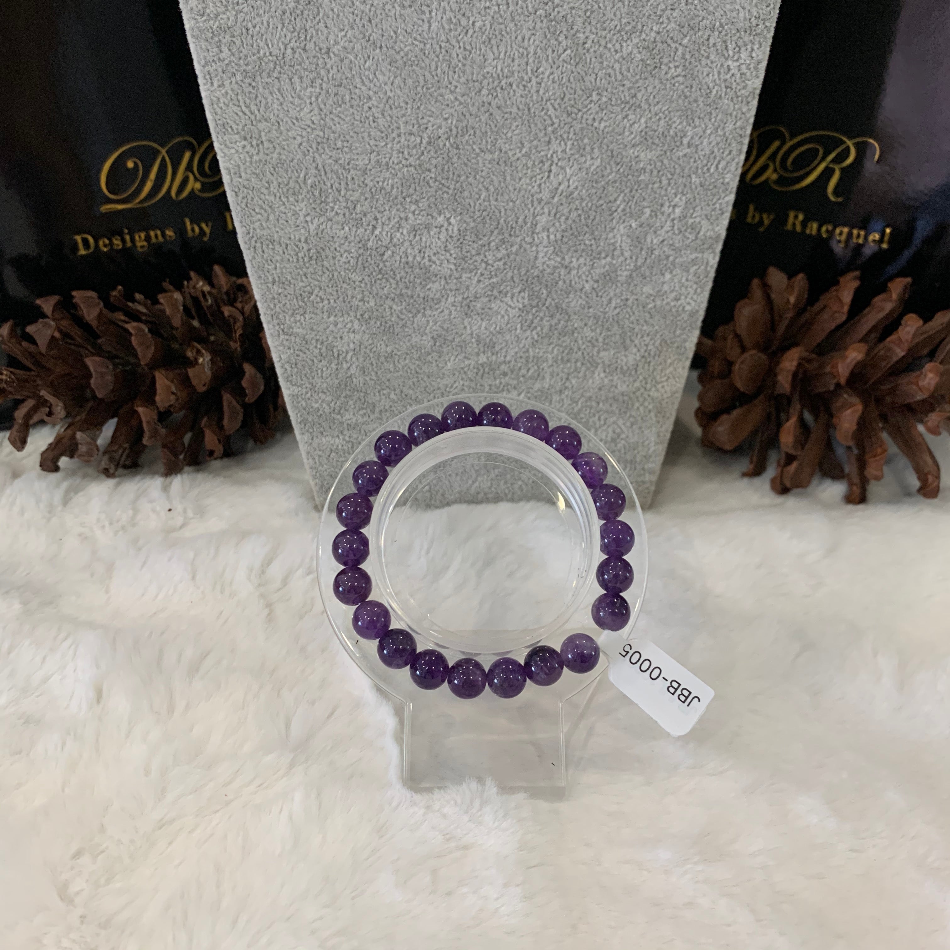 Amethyst Bead Bracelet (JBB-0005)