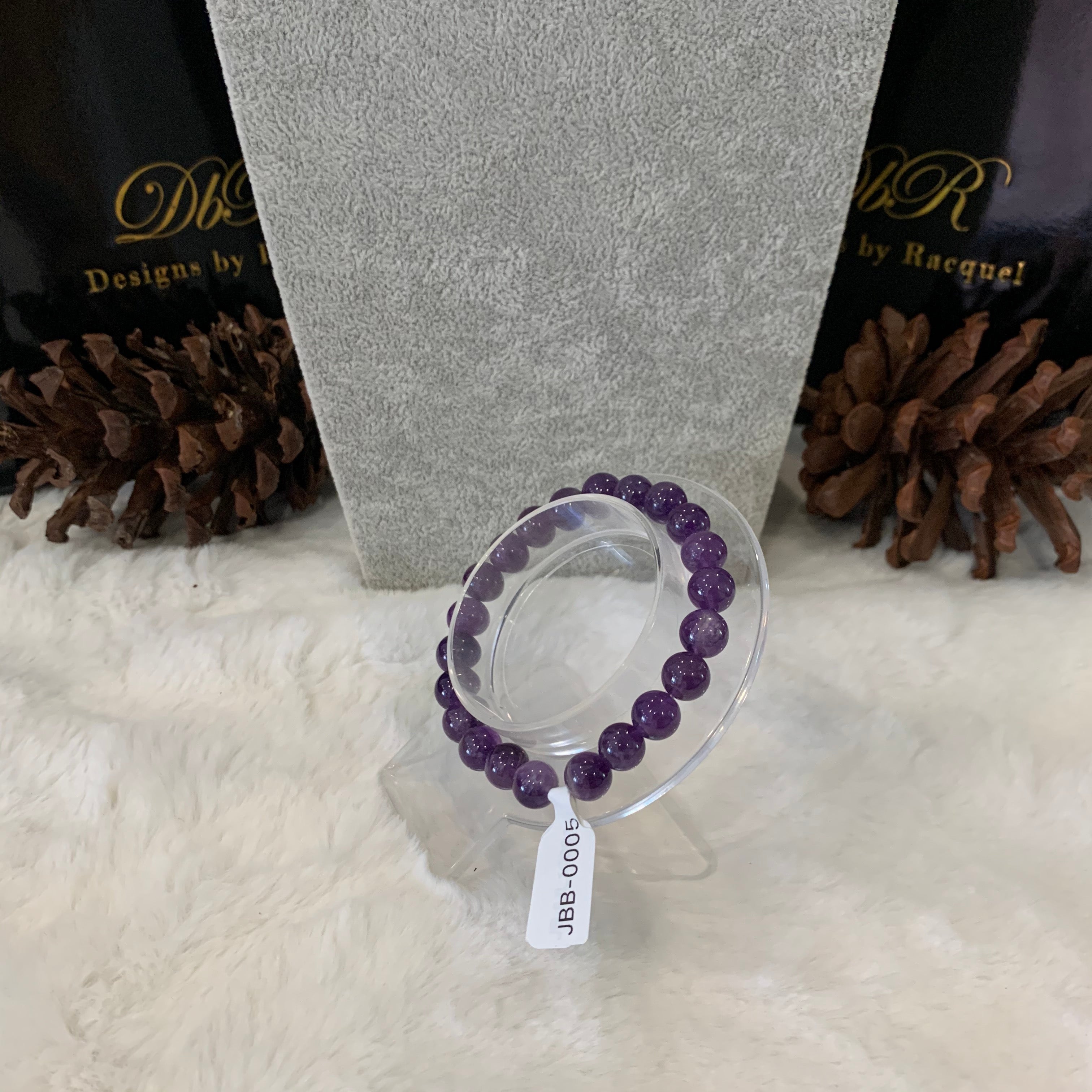Amethyst Bead Bracelet (JBB-0005)