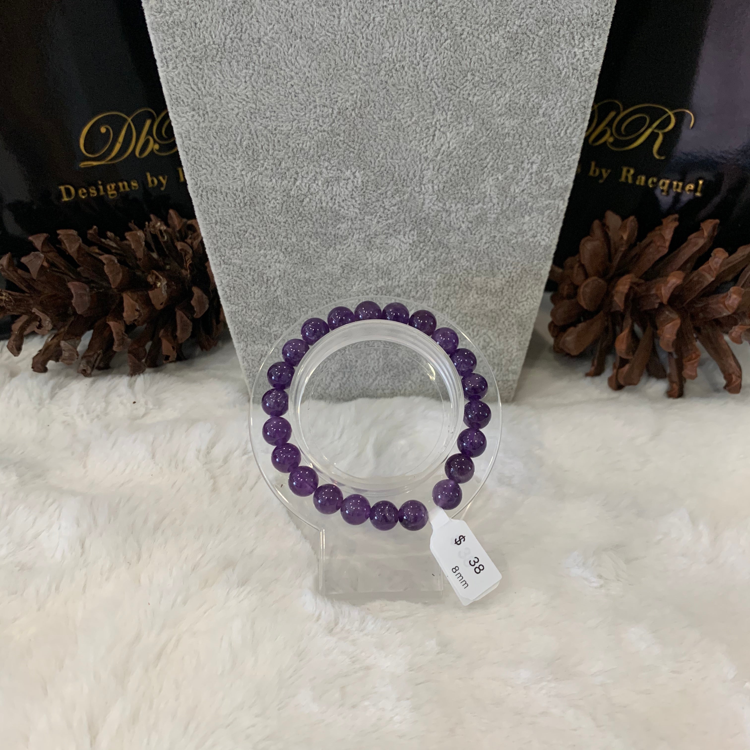 Amethyst Bead Bracelet (JBB-0005)
