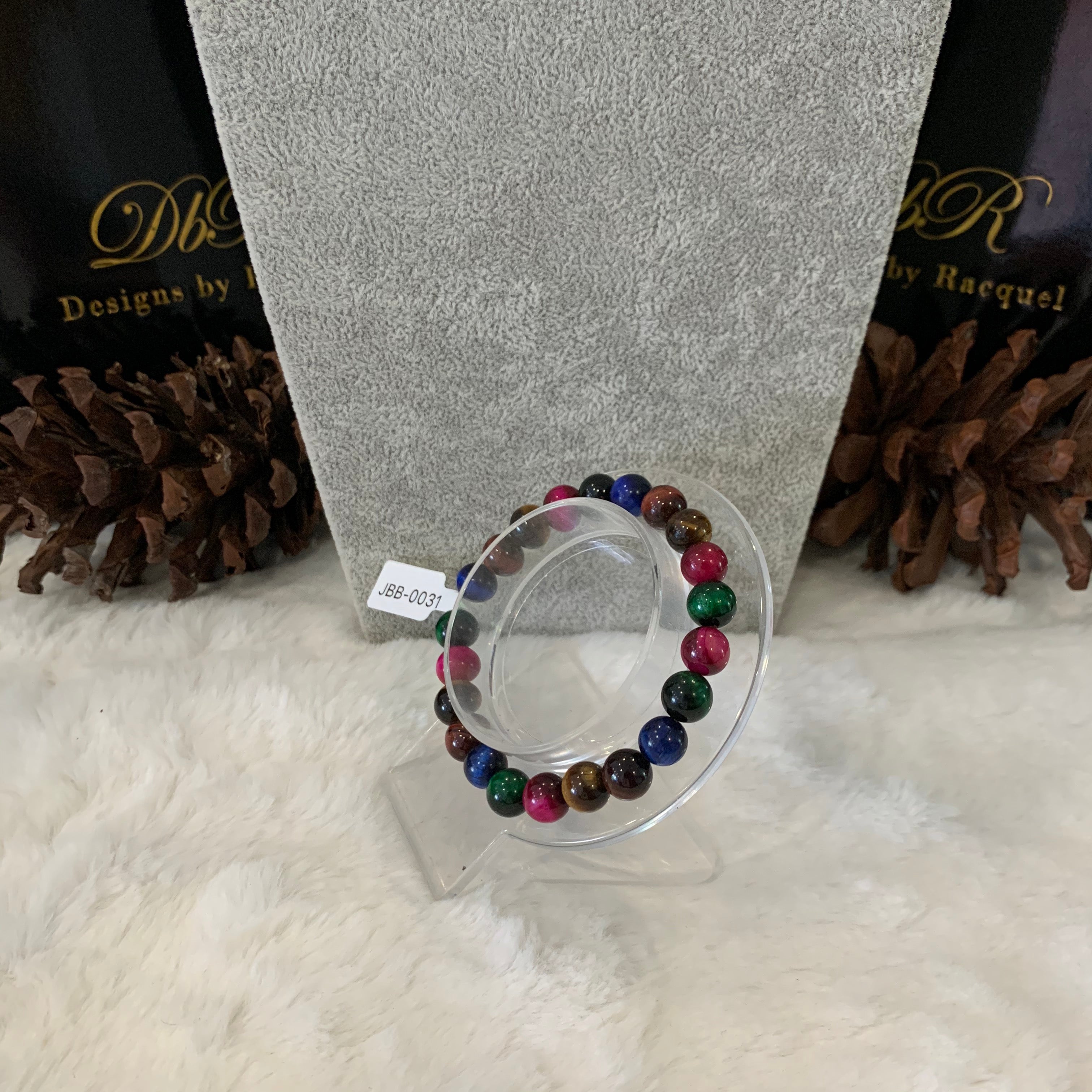 Tiger's Eye Bead Bracelet (JBB-0031)