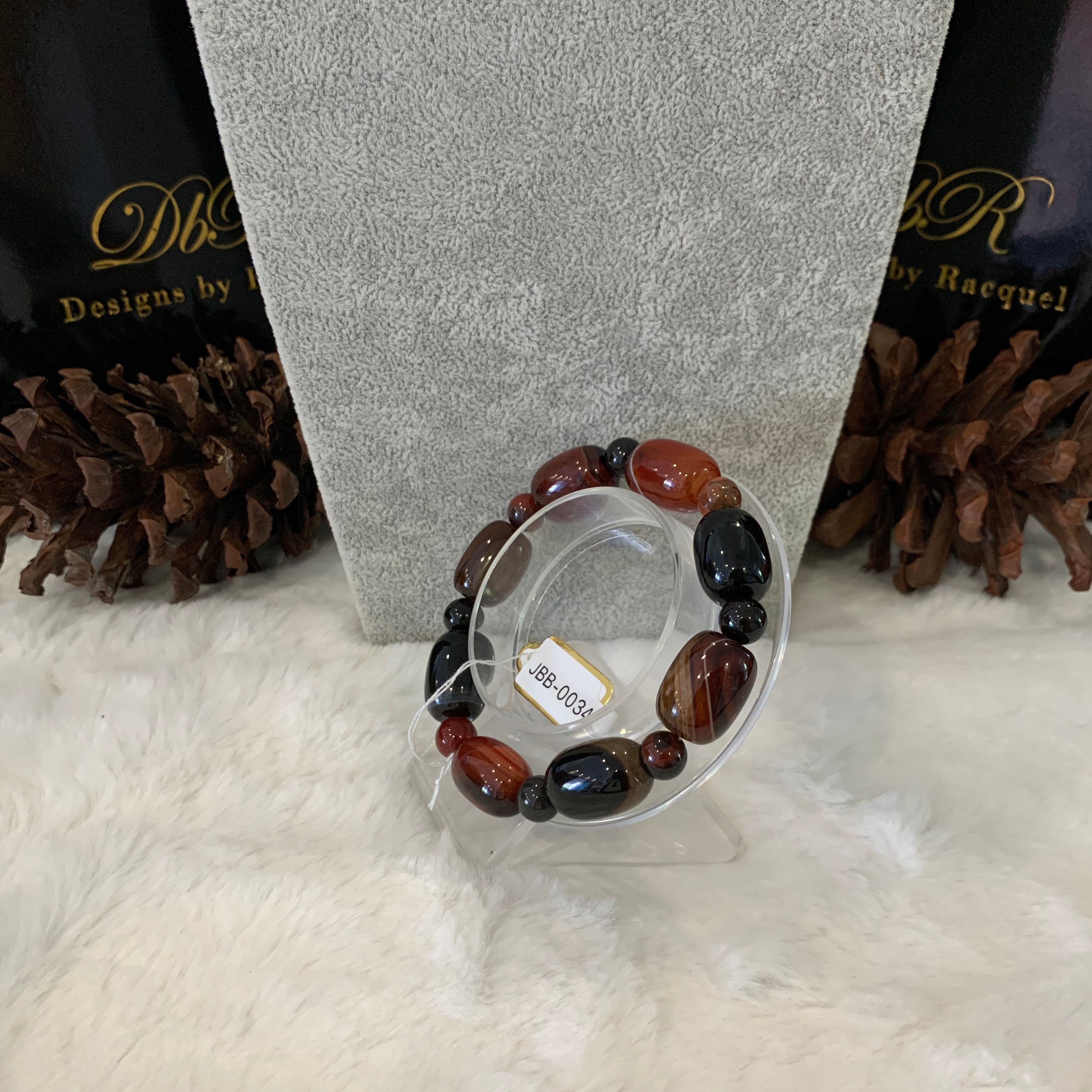 Agate Bead Bracelet (JBB-0034)