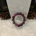Load image into Gallery viewer, Zoisite &amp; Ruby Bead Bracelet (JBB-0035)
