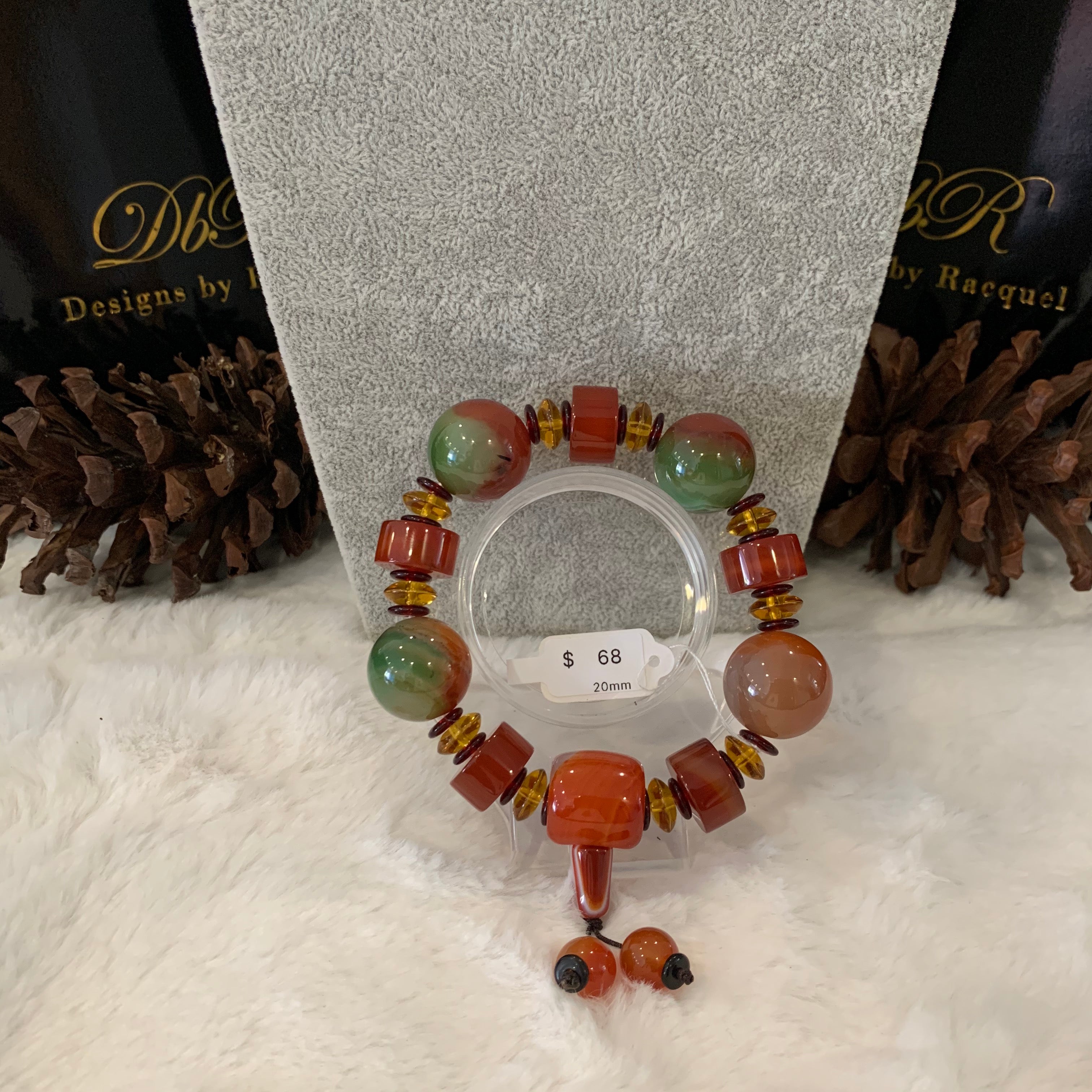 Chalcedony Bead Bracelet (JBB-0036)