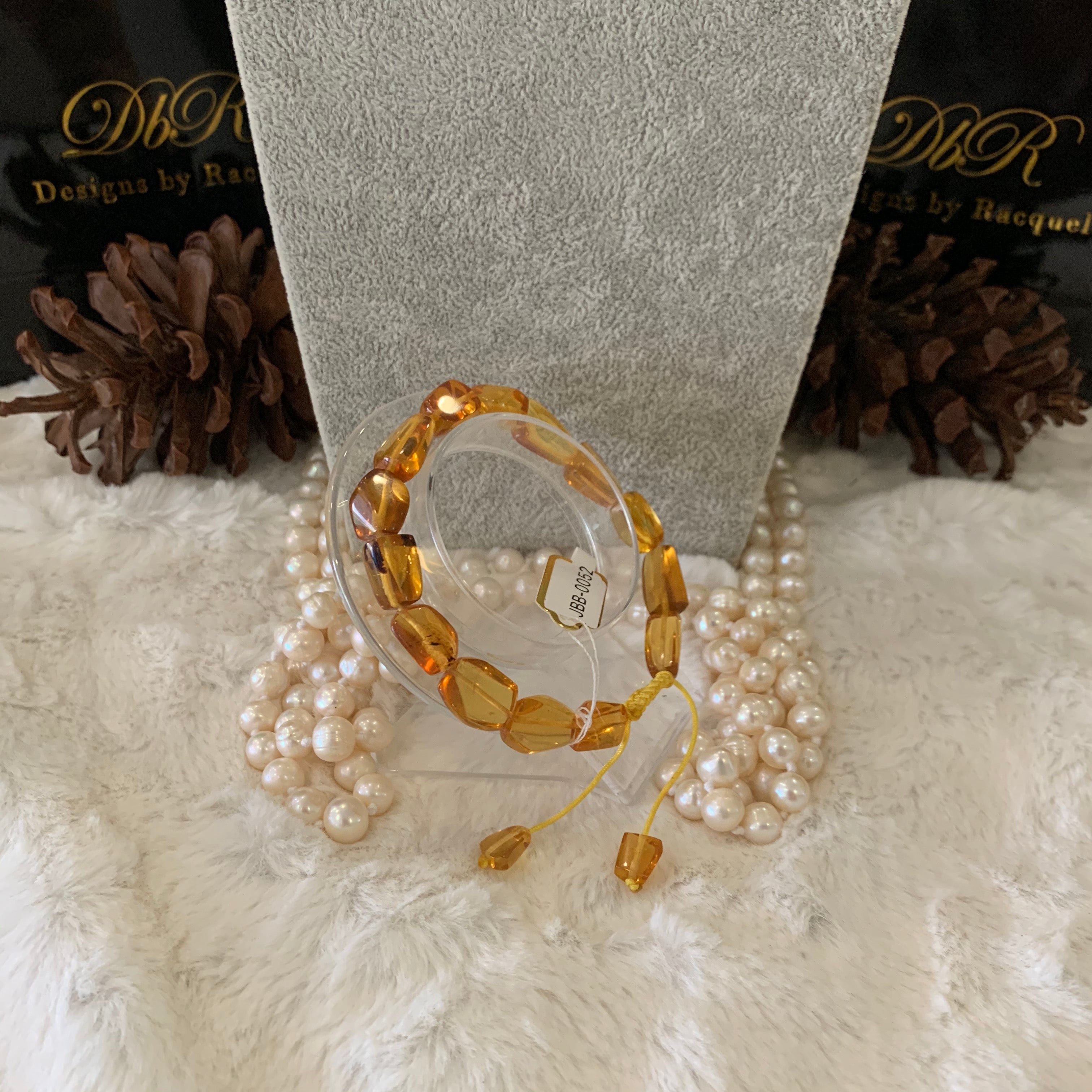 Amber Bead Bracelet (JBB-0052)