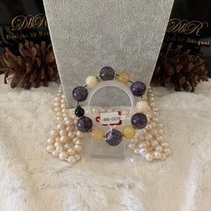 Amethyst/Jade Bead Bracelet (JBB-0076)