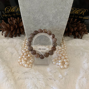 Petrified Wood Bead Bracelet (JBB-0081)