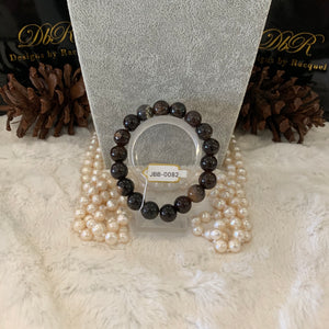 Petrified Wood Bead Bracelet (JBB-0082)