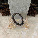 Load image into Gallery viewer, Petrified Wood Bead Bracelet (JBB-0082)
