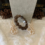 Load image into Gallery viewer, Petrified Wood Bead Bracelet (JBB-0083)
