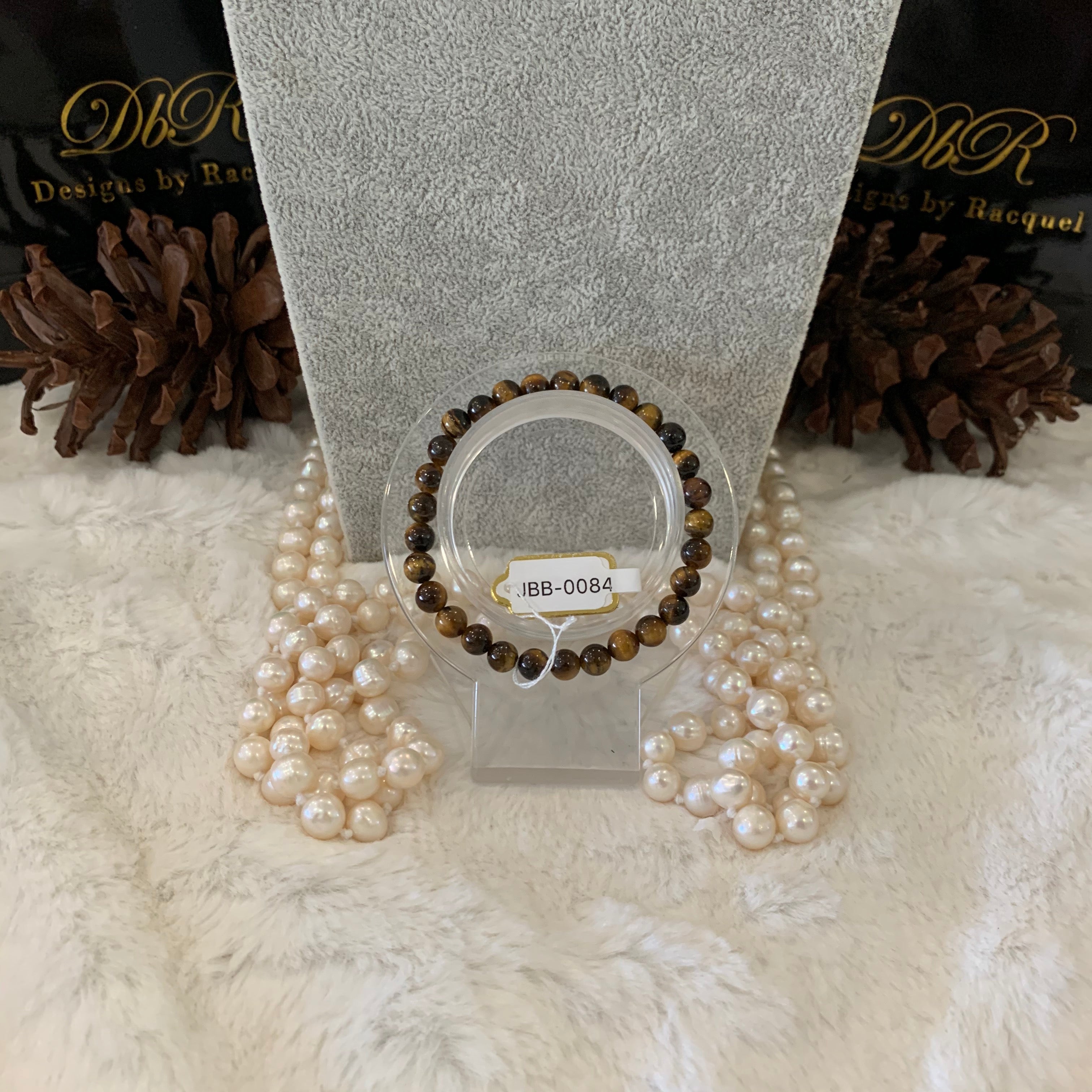Tiger's Eye Bead Bracelet (JBB-0084)