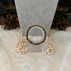 Tiger's Eye Bead Bracelet (JBB-0084)
