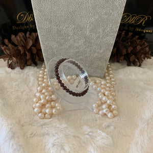 Red Garnet Bead Bracelet (JBB-0087)