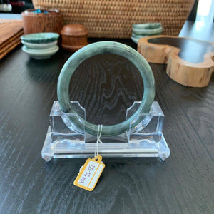 Grade A Natural Jade Bangle with certificate #2695
