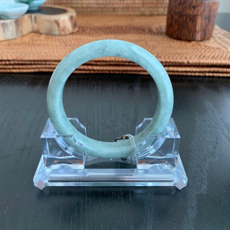 Grade A Natural Jade Bangle with certificate #2715