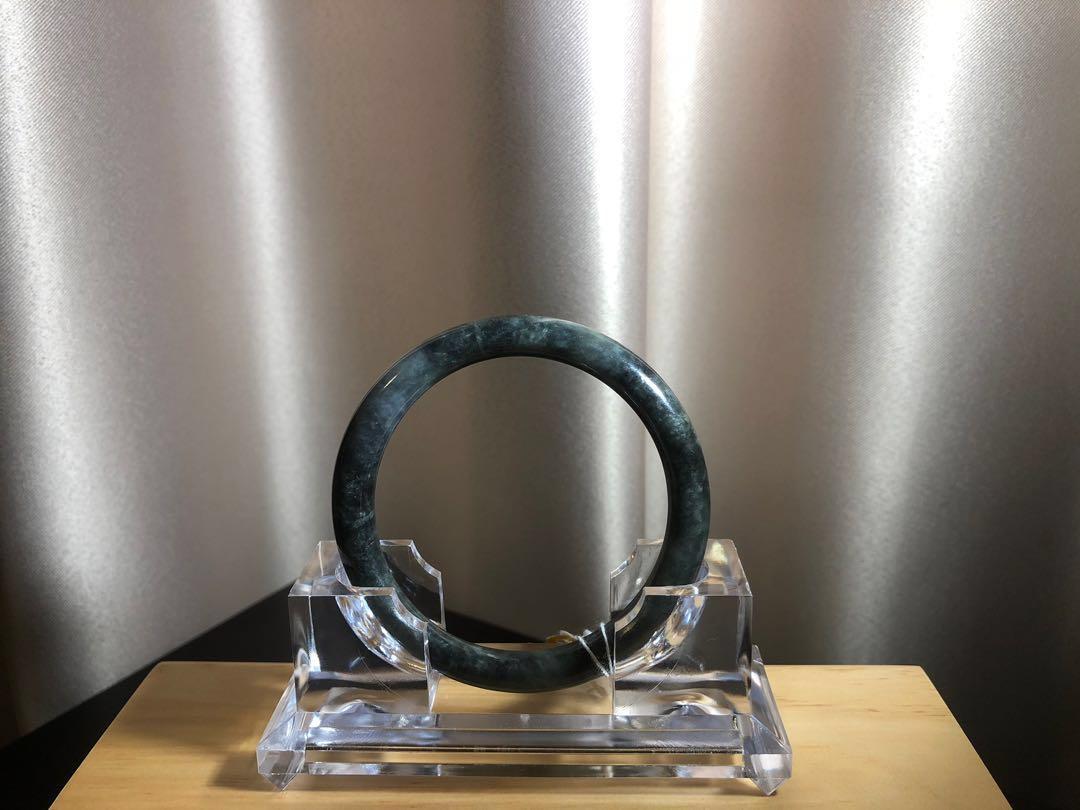 Grade A Natural Jade Bangle with certificate  #18-038