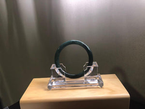 Grade A Natural Jade Bangle with certificate #  18-103