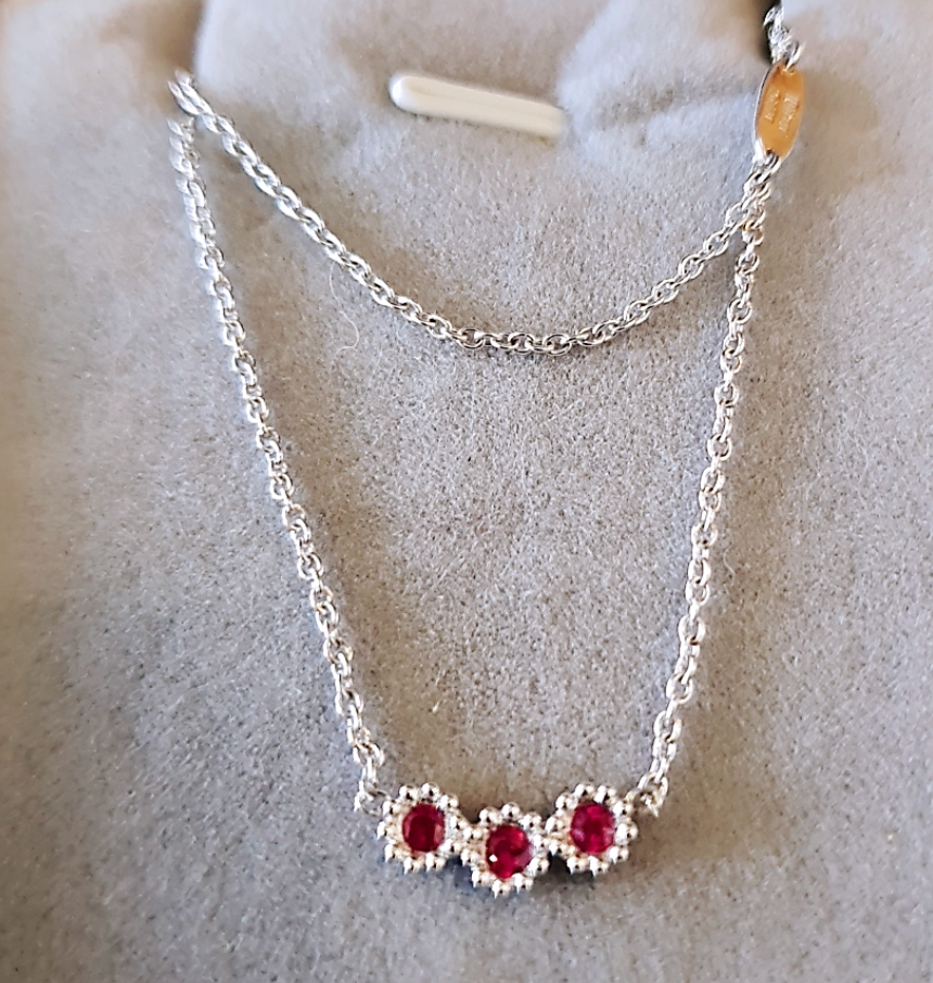 18K Adjustable Chain With Ruby